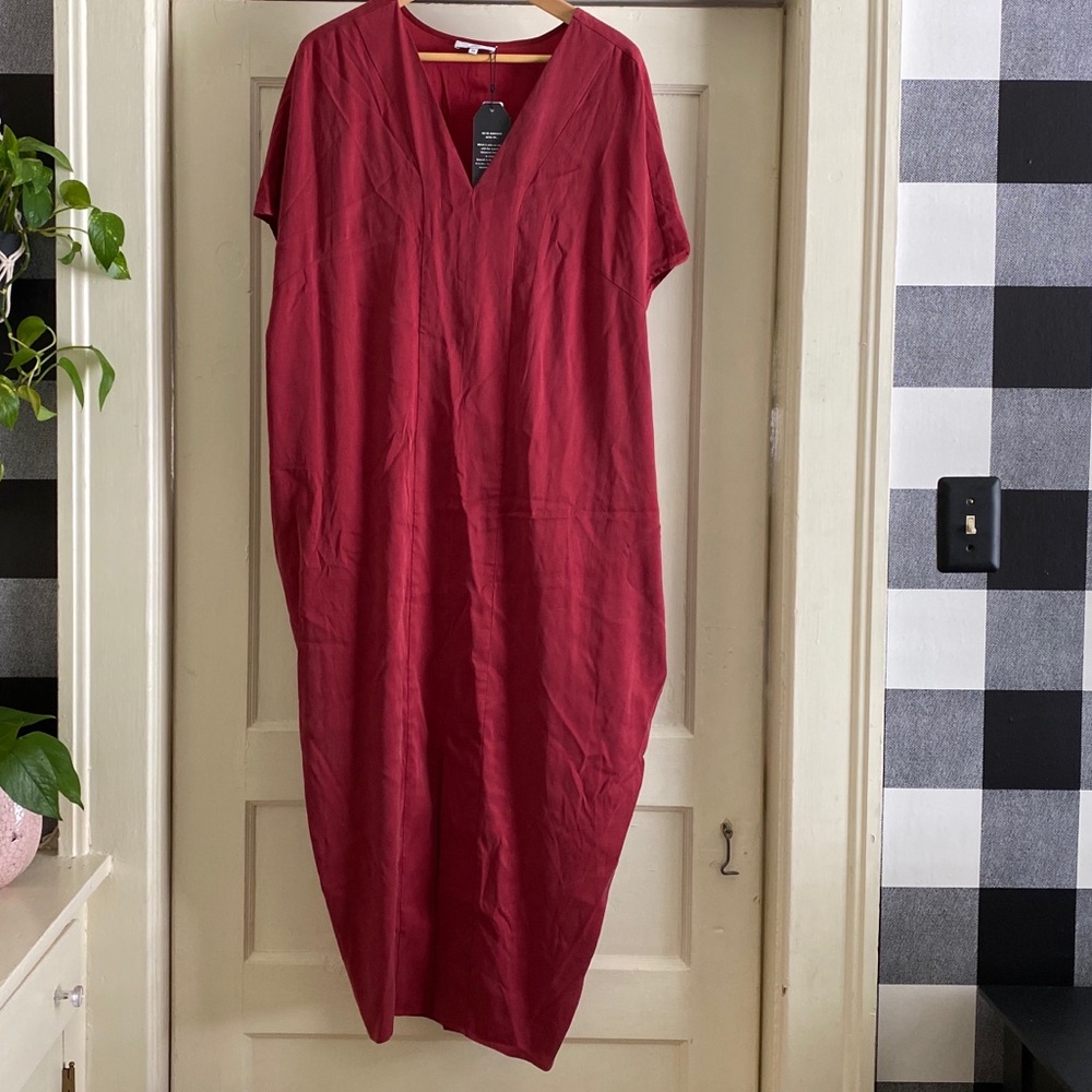 Universal Standard for J Crew Cupro tunic dress
